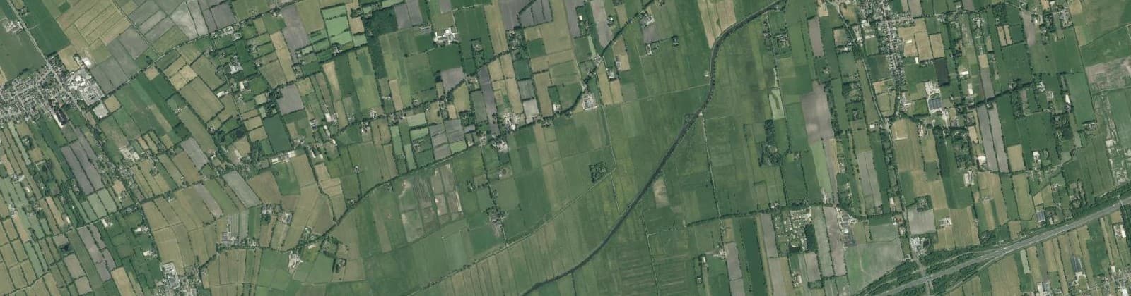 Luchtfoto van Verspreide huizen in het noordoosten