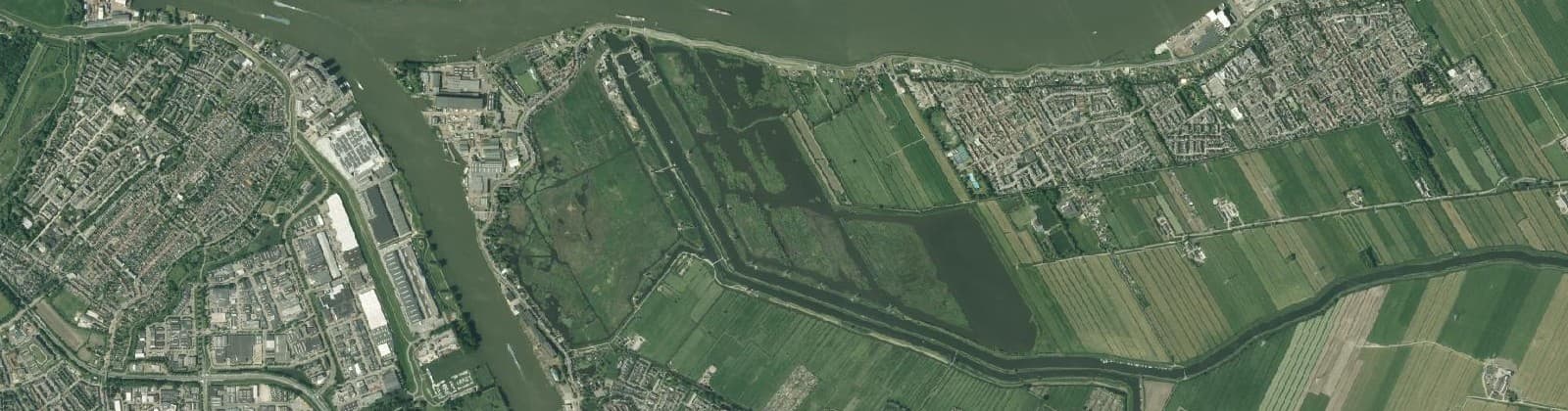 Luchtfoto van Kinderdijk-Buitengebied