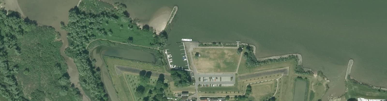 Luchtfoto van Dijkgebied-Nieuwpoort