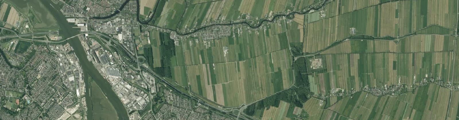Luchtfoto van Oud-Alblas-Buitengebied-Zuid