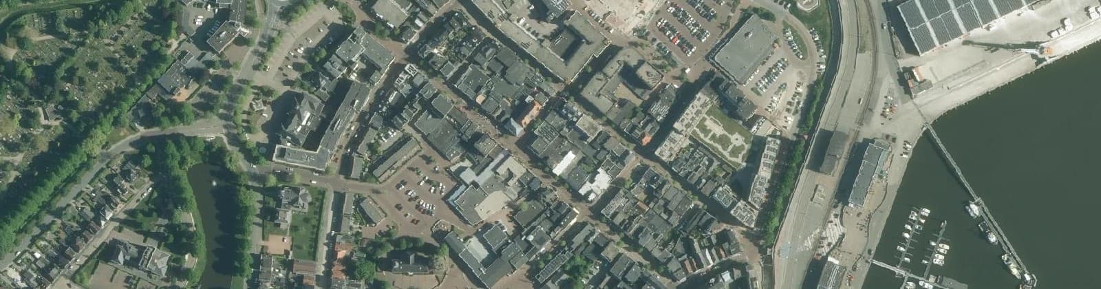 Luchtfoto van Centrum-Delfzijl