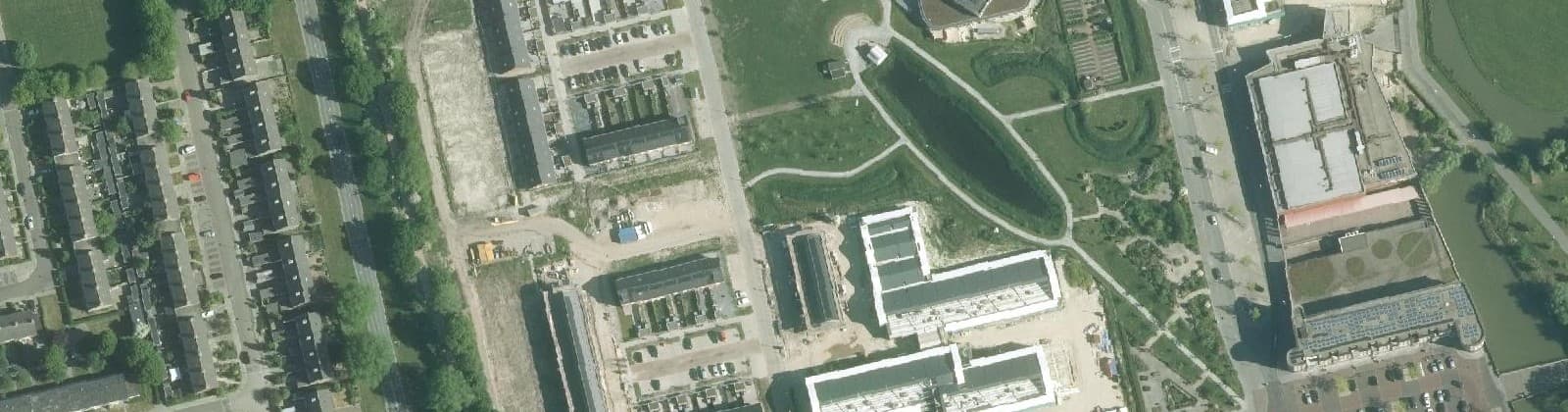 Luchtfoto van Landenbuurt
