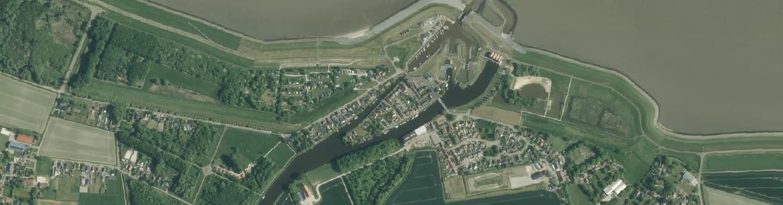 Luchtfoto van Termunterzijl