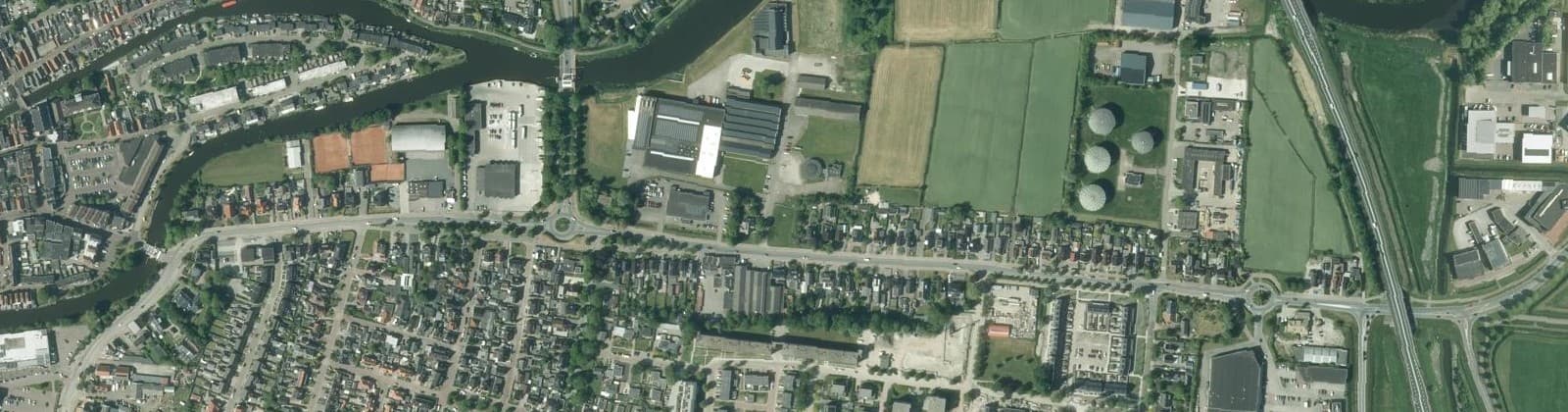 Luchtfoto van Farmsumerweg