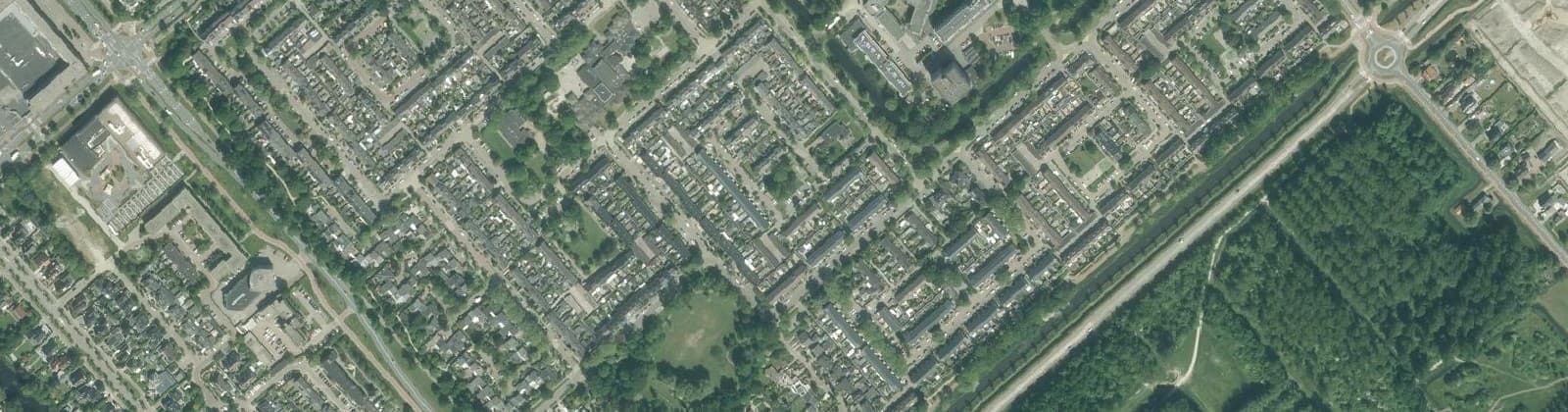 Luchtfoto van Bomenbuurt