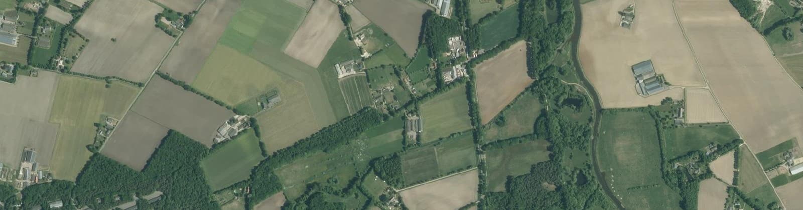 Luchtfoto van Escharen buitengebied West incl. Raam