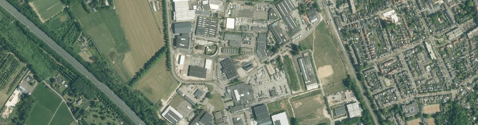 Luchtfoto van Cuijk industriegebied