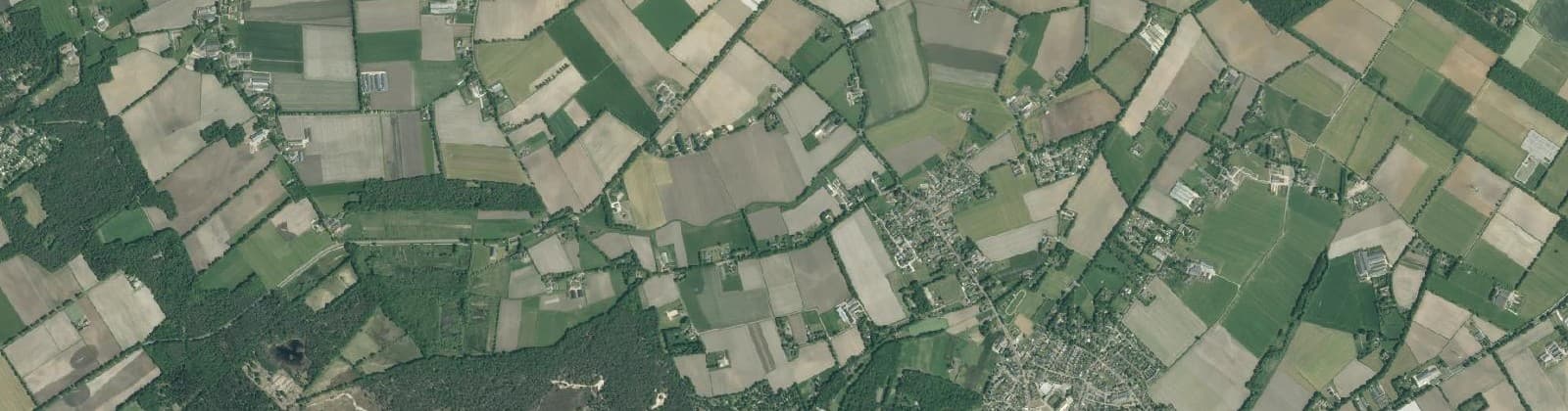 Luchtfoto van Ledeacker buitengebied