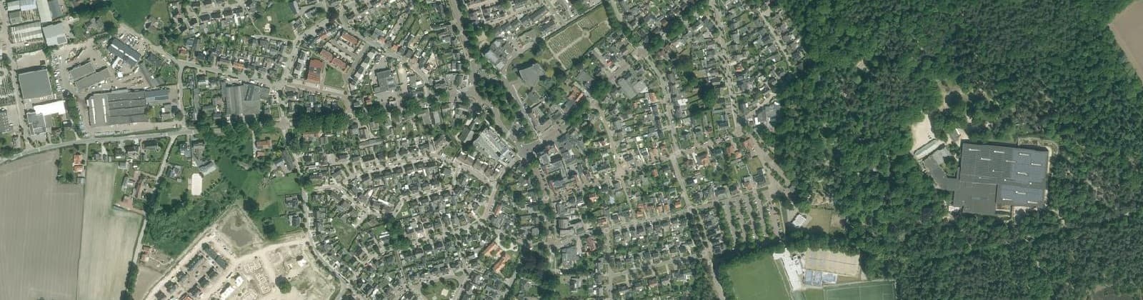 Luchtfoto van Overloon Centrum