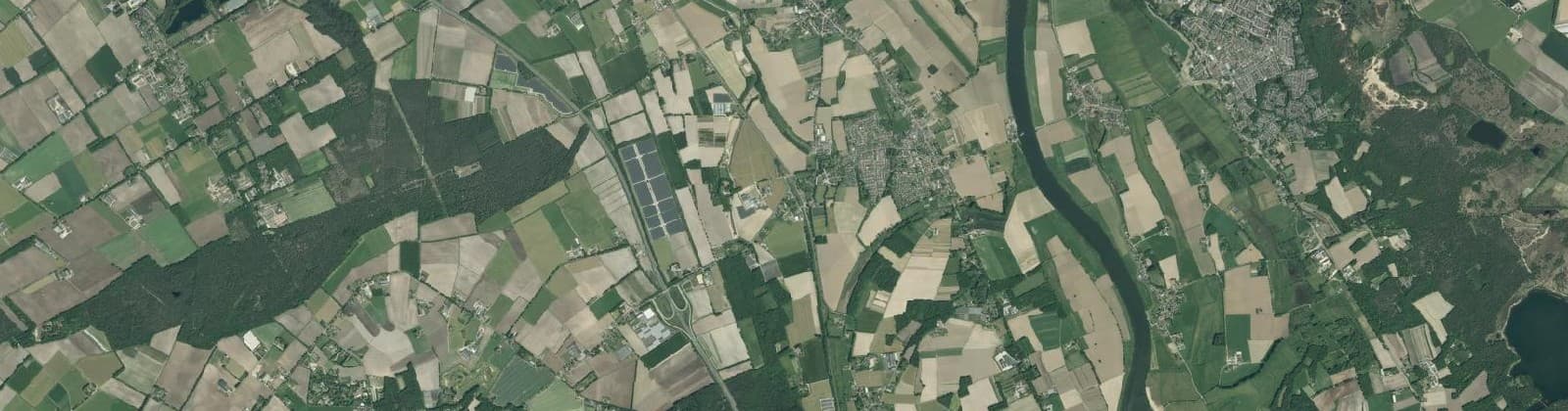 Luchtfoto van Vierlingsbeek  buitengebied