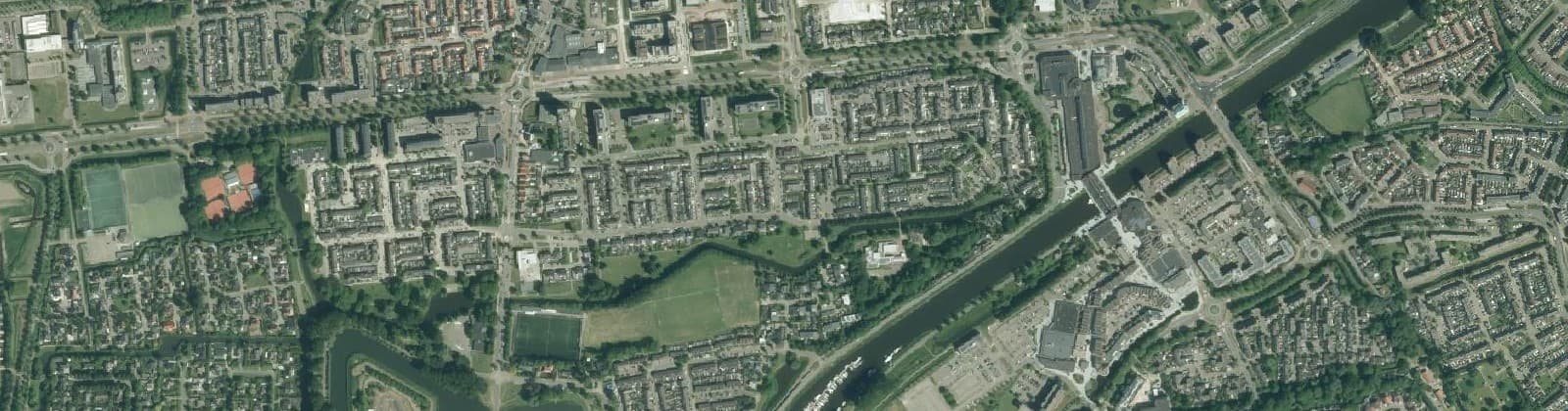 Luchtfoto van Dichters- en Schrijversbuurt