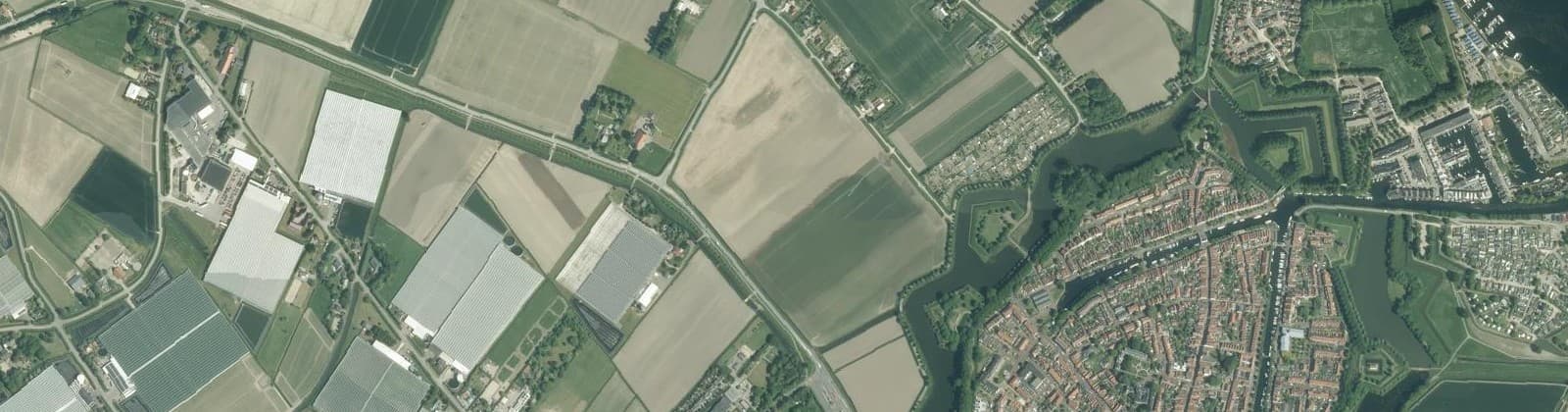Luchtfoto van Verspreide huizen