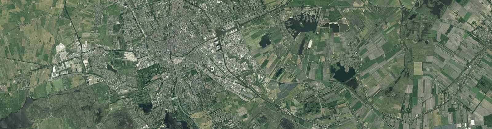 Luchtfoto van Groningen