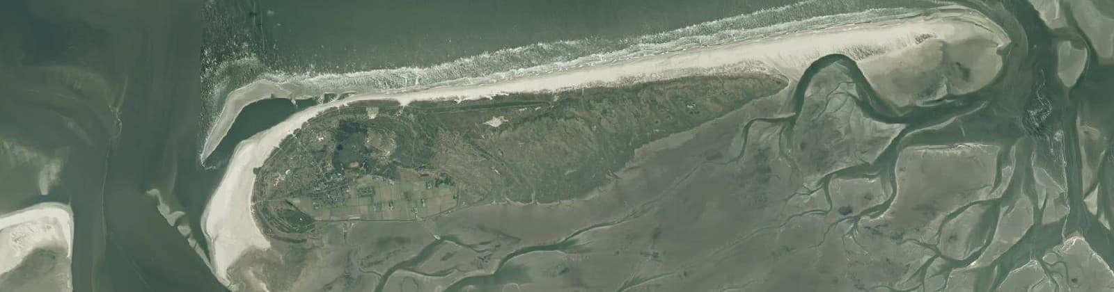 Luchtfoto van Schiermonnikoog