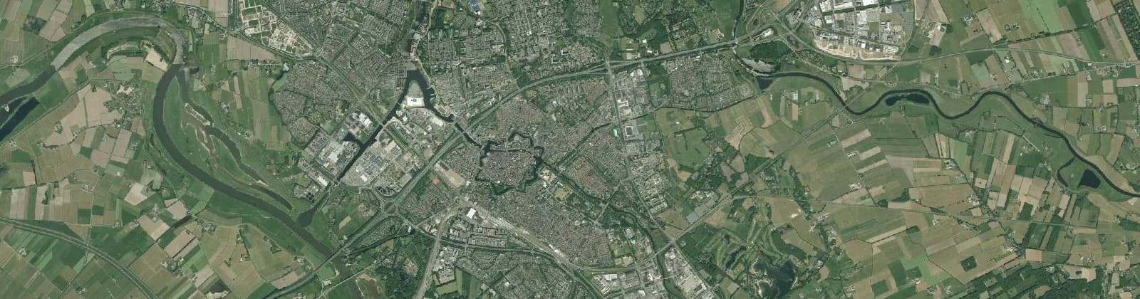Luchtfoto van Zwolle