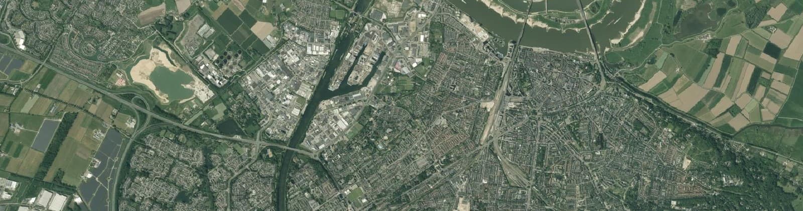 Luchtfoto van Nijmegen