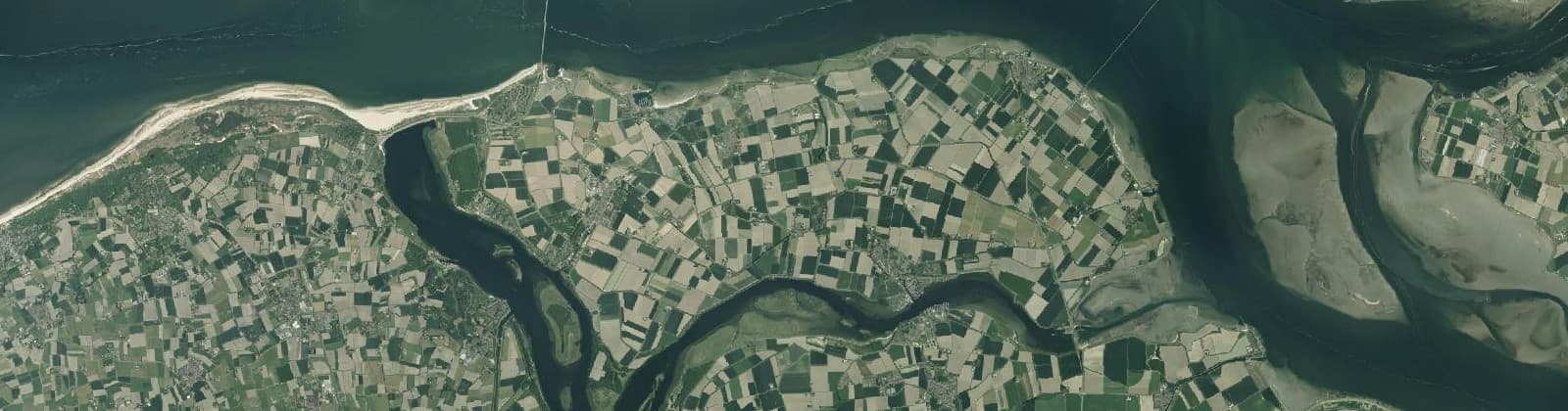Luchtfoto van Noord-Beveland
