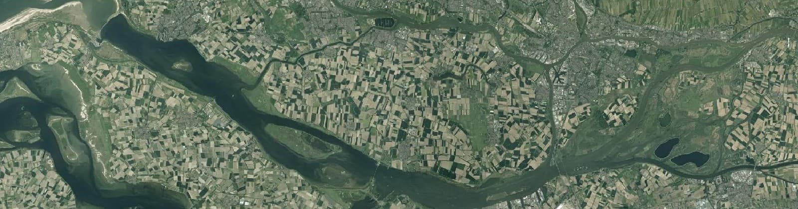 Luchtfoto van Hoeksche Waard