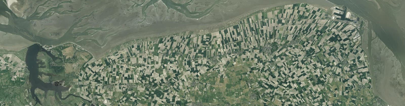 Luchtfoto van Het Hogeland