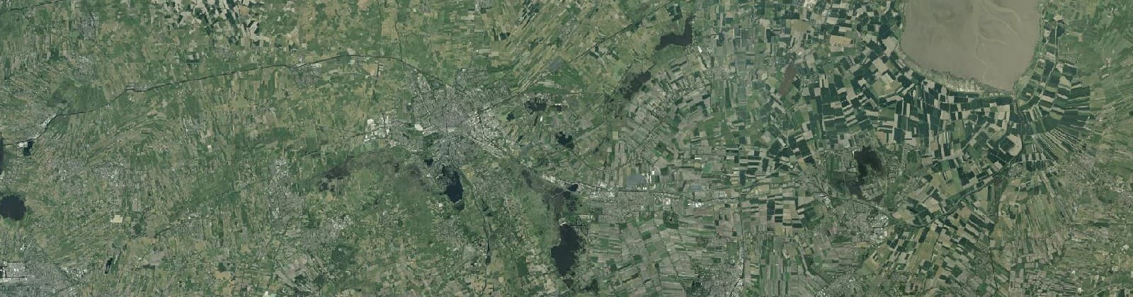 Luchtfoto van Groningen
