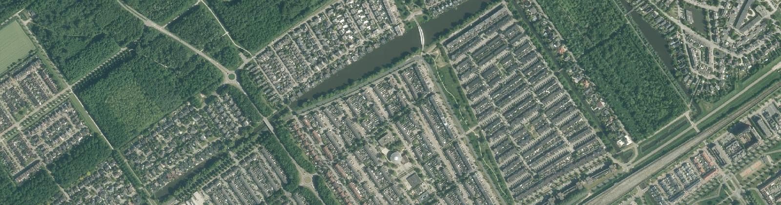 Luchtfoto van Oostvaardersbuurt