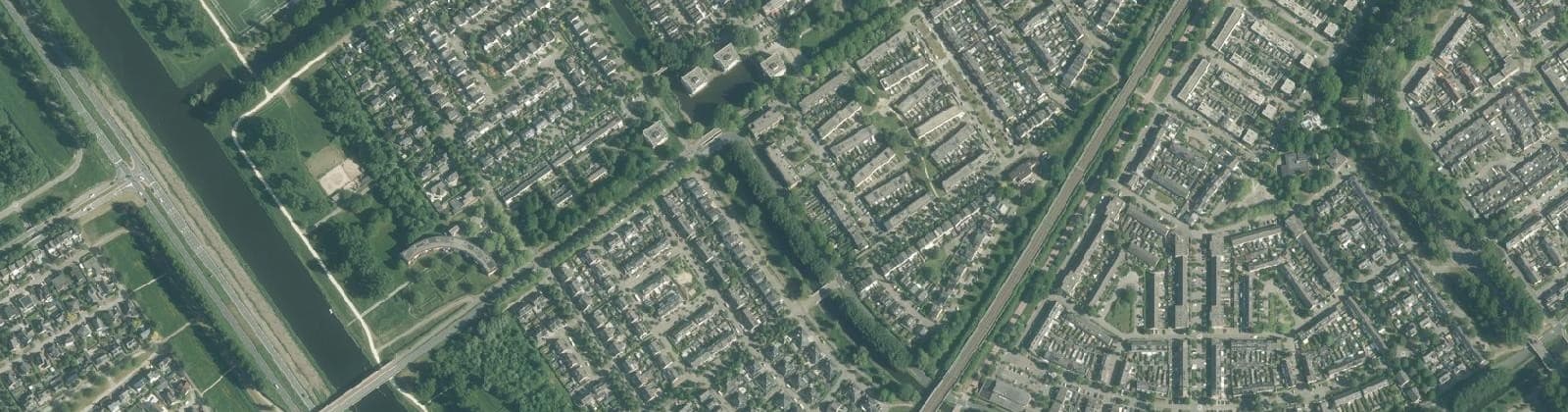 Luchtfoto van Landgoederenbuurt