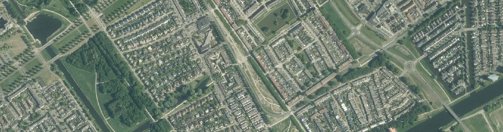 Luchtfoto van Regenboogbuurt