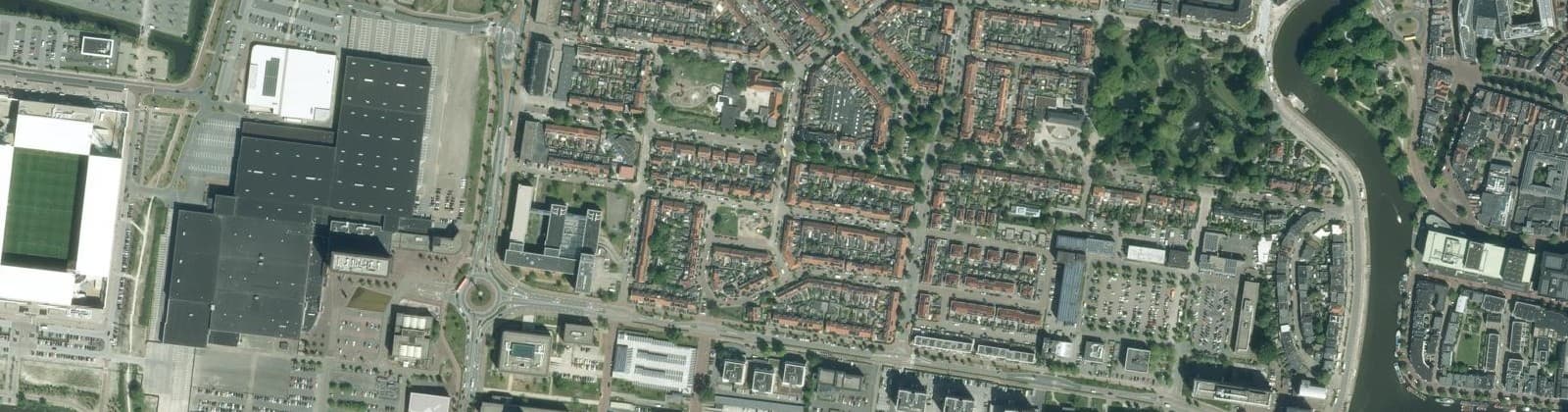 Luchtfoto van Vossepark & Helicon