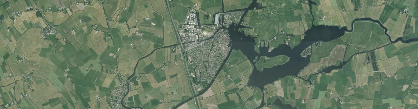 Luchtfoto van Grou e.o.