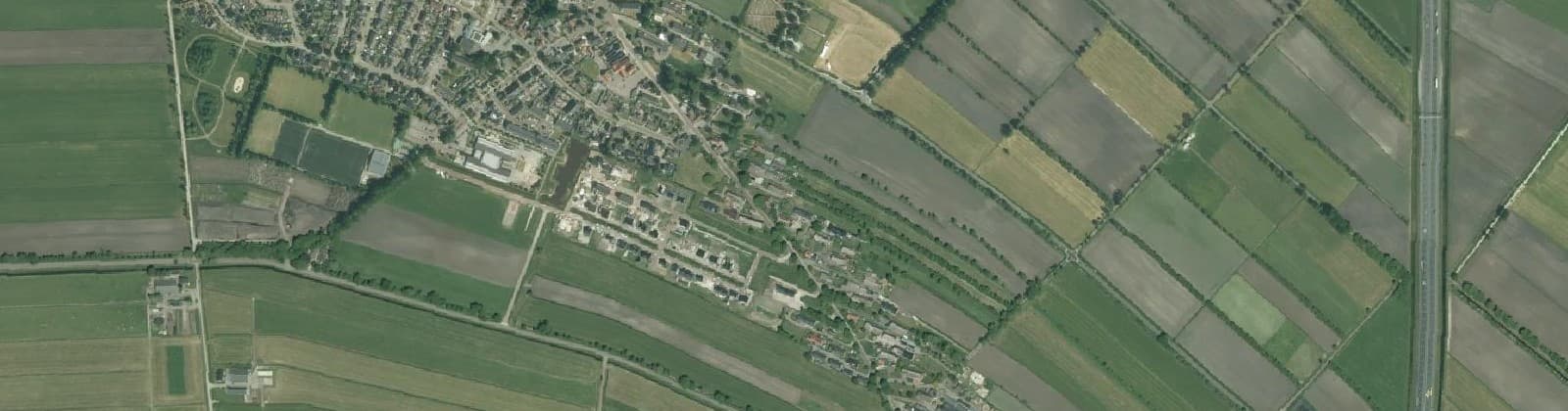 Luchtfoto van Rouveen (kern)