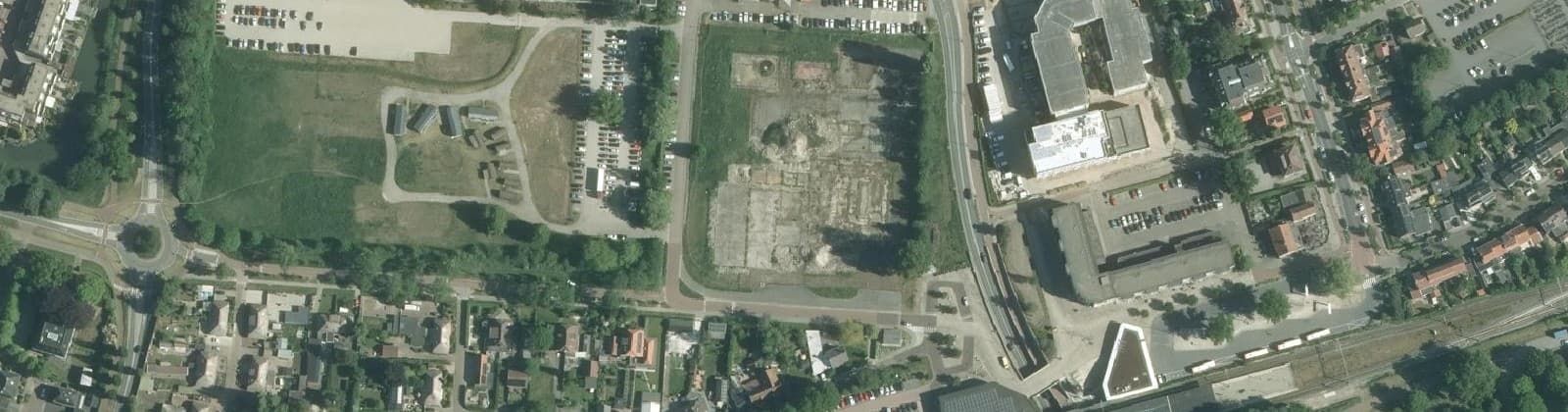 Luchtfoto van Stationsomgeving