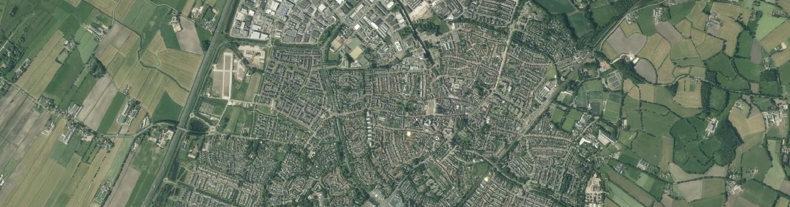 Luchtfoto van Nijkerk-stad