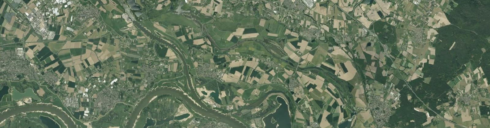 Luchtfoto van Rijnstrangen