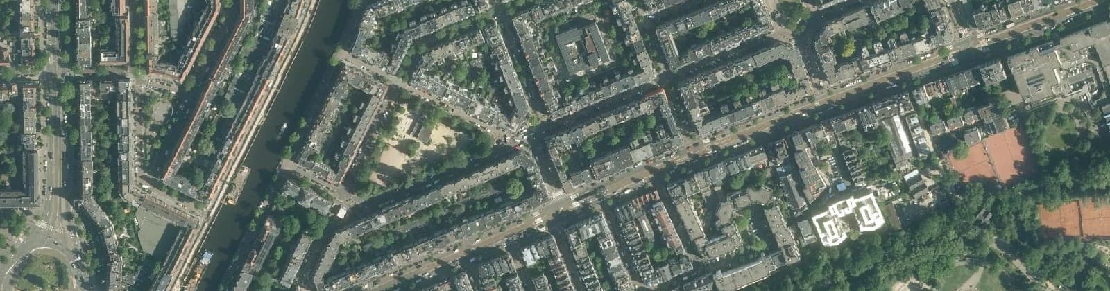 Luchtfoto van Overtoomse Sluis