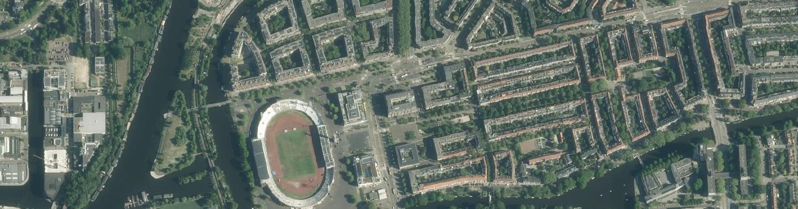 Luchtfoto van Stadionbuurt