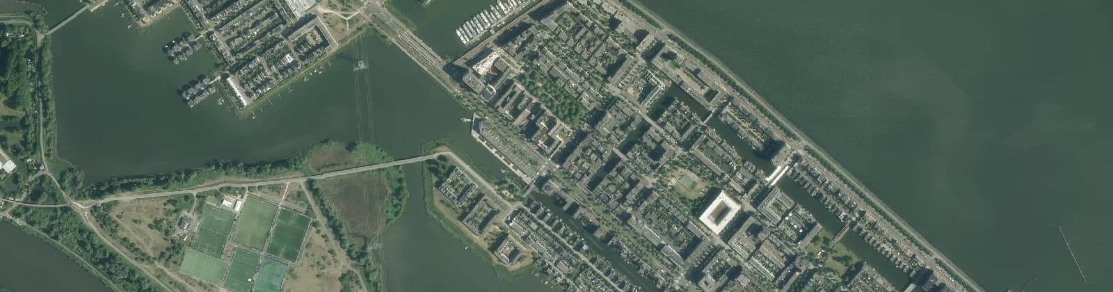 Luchtfoto van IJburg-West