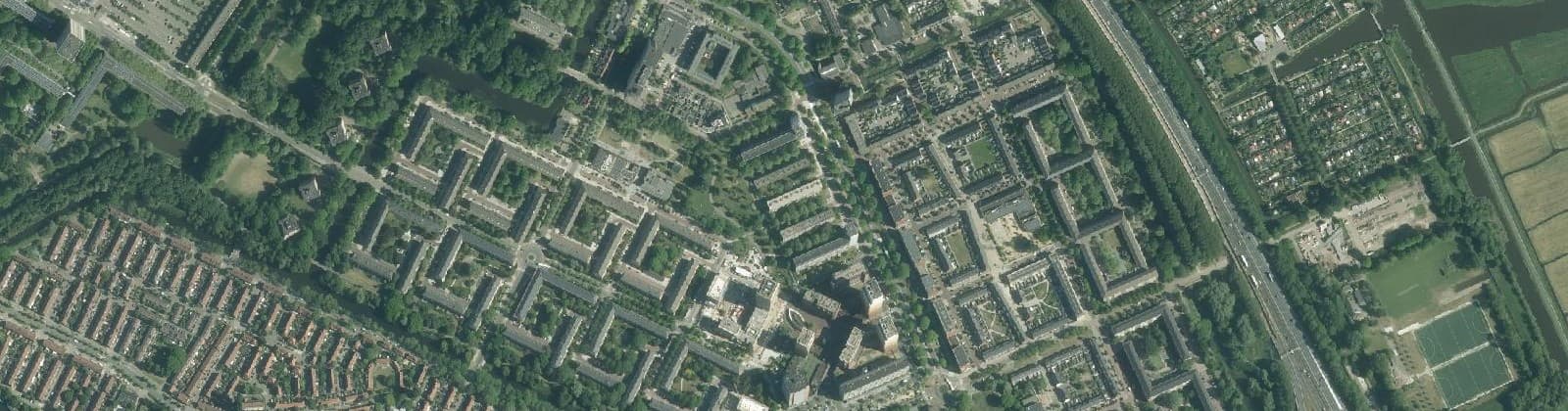 Luchtfoto van Waterlandpleinbuurt