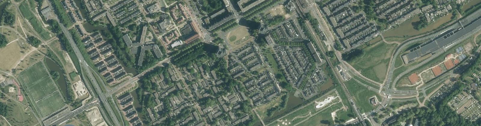 Luchtfoto van K-buurt