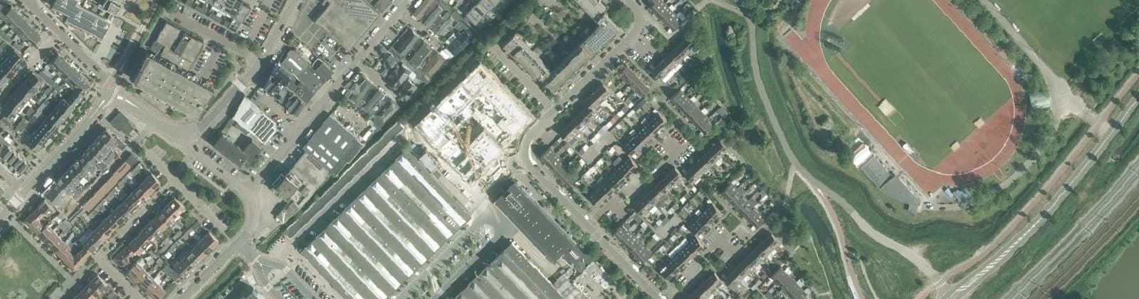 Luchtfoto van Oranjebuurt