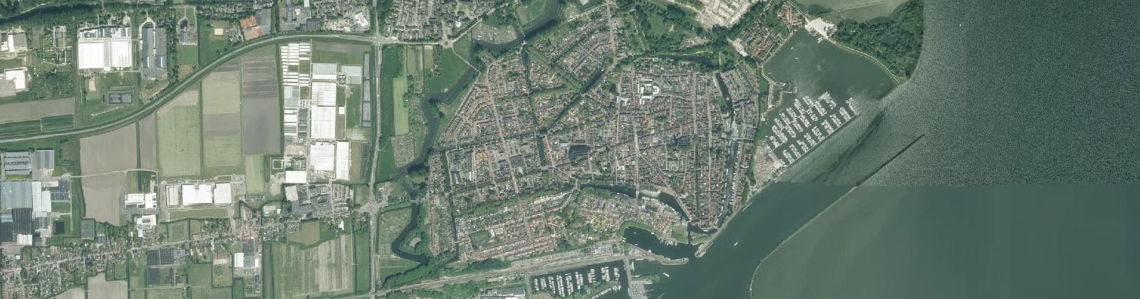 Luchtfoto van Centrum en Havens