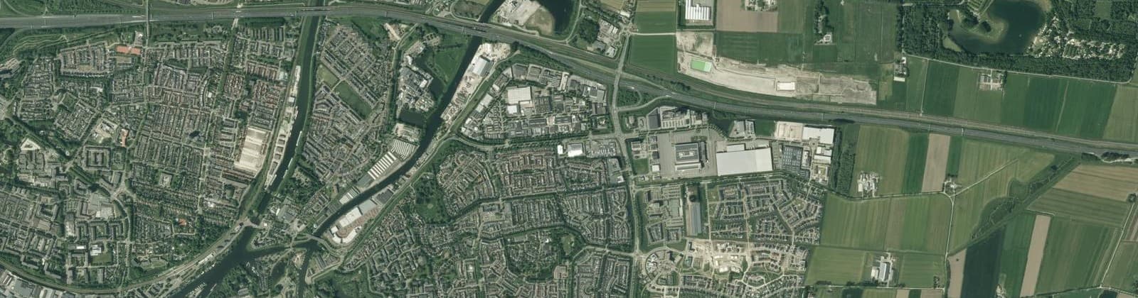 Luchtfoto van Wijk 14 Bedrijventerrein Oost