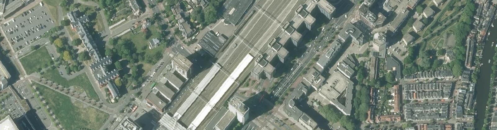 Luchtfoto van Stationsdistrict