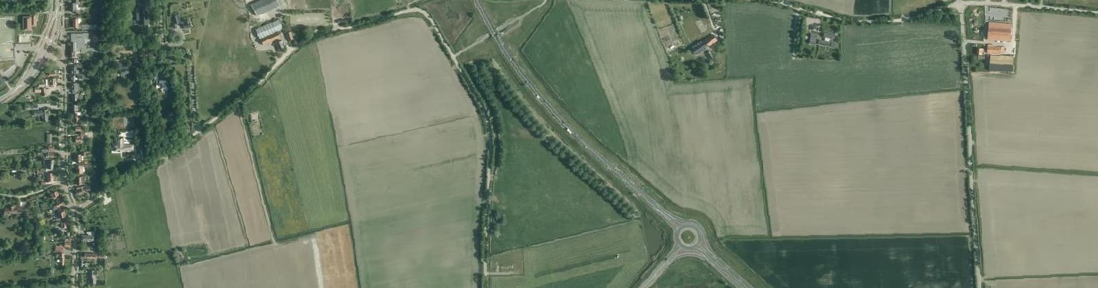 Luchtfoto van Verspreide huizen in het noorden