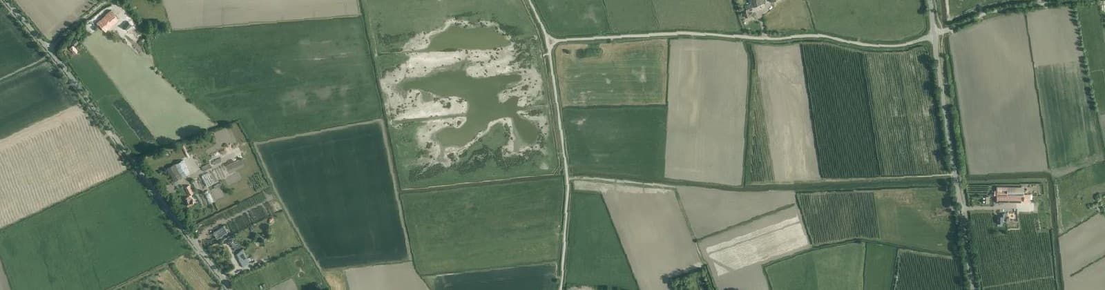 Luchtfoto van Verspreide huizen in het noordwesten