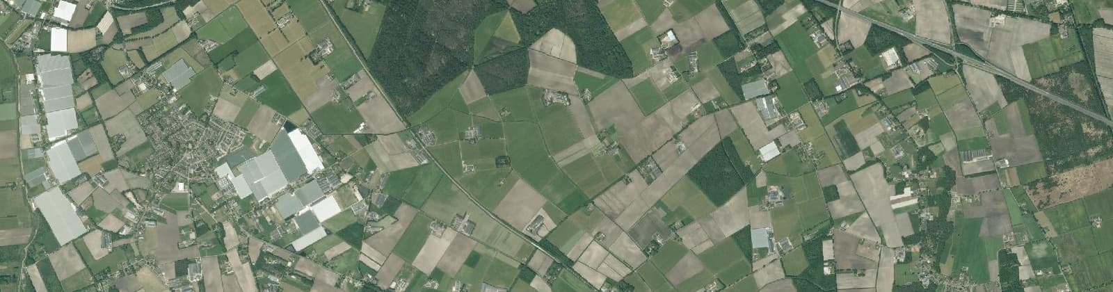 Luchtfoto van Asten buitengebied oost