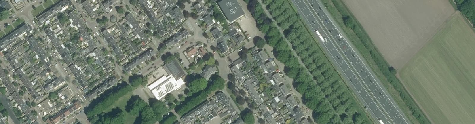 Luchtfoto van Hoge Akker