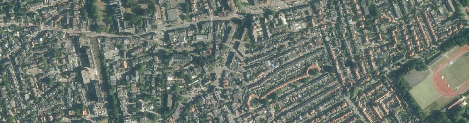 Luchtfoto van Bussum Centrum