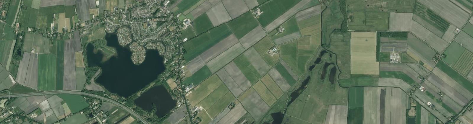 Luchtfoto van Harkstede, Scharmer en Woudbloem