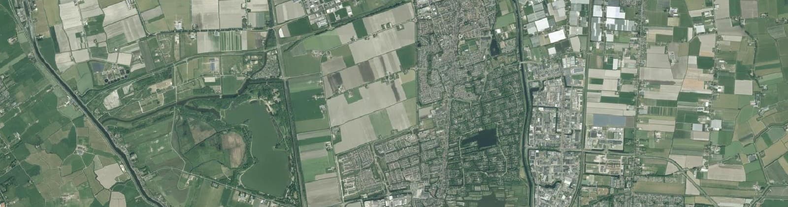 Luchtfoto van Zuid-Scharwoude
