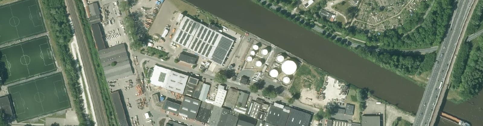 Luchtfoto van Bedrijventerrein De Hoogte